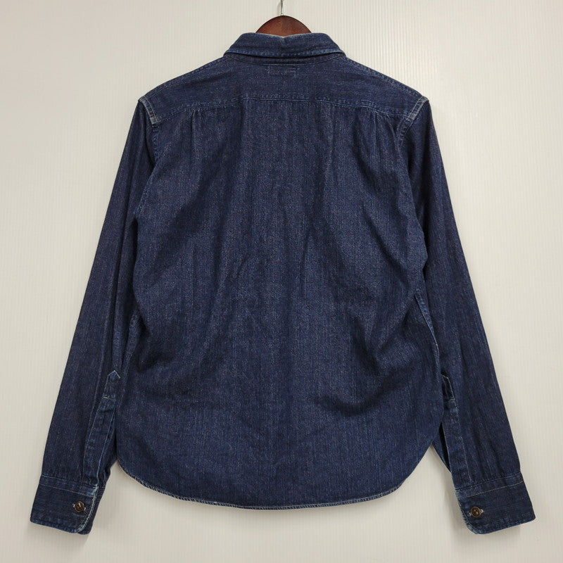 【中古品】【メンズ】 AT LAST&CO アットラスト WORKING DENIM ワーキング デニム LS SHIRT ロングスリーブ シャツ　トップス 長袖 145-260311-ya-06-izu サイズ：下記参照 カラー：インディゴ 万代Net店