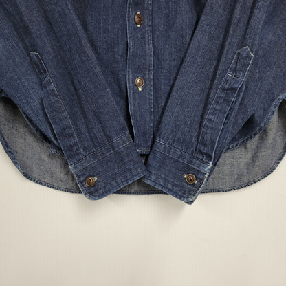 【中古品】【メンズ】 AT LAST&CO アットラスト WORKING DENIM ワーキング デニム LS SHIRT ロングスリーブ シャツ　トップス 長袖 145-260311-ya-06-izu サイズ：下記参照 カラー：インディゴ 万代Net店