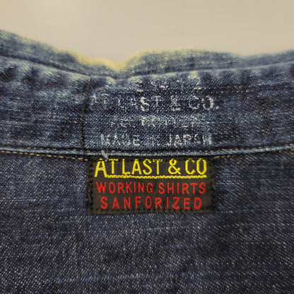 【中古品】【メンズ】 AT LAST&CO アットラスト WORKING DENIM ワーキング デニム LS SHIRT ロングスリーブ シャツ　トップス 長袖 145-260311-ya-06-izu サイズ：下記参照 カラー：インディゴ 万代Net店