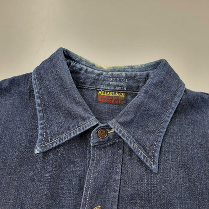 【中古品】【メンズ】 AT LAST&CO アットラスト WORKING DENIM ワーキング デニム LS SHIRT ロングスリーブ シャツ　トップス 長袖 145-260311-ya-06-izu サイズ：下記参照 カラー：インディゴ 万代Net店