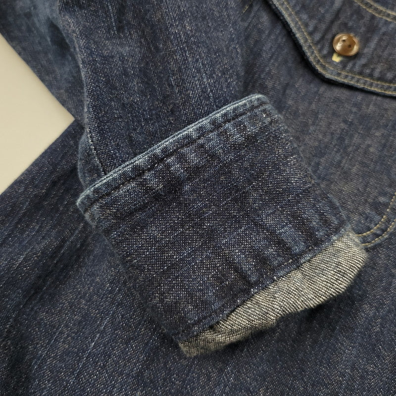 【中古品】【メンズ】 AT LAST&CO アットラスト WORKING DENIM ワーキング デニム LS SHIRT ロングスリーブ シャツ　トップス 長袖 145-260311-ya-06-izu サイズ：下記参照 カラー：インディゴ 万代Net店