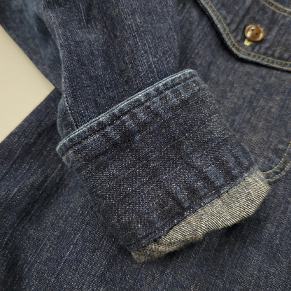 【中古品】【メンズ】 AT LAST&CO アットラスト WORKING DENIM ワーキング デニム LS SHIRT ロングスリーブ シャツ　トップス 長袖 145-260311-ya-06-izu サイズ：下記参照 カラー：インディゴ 万代Net店
