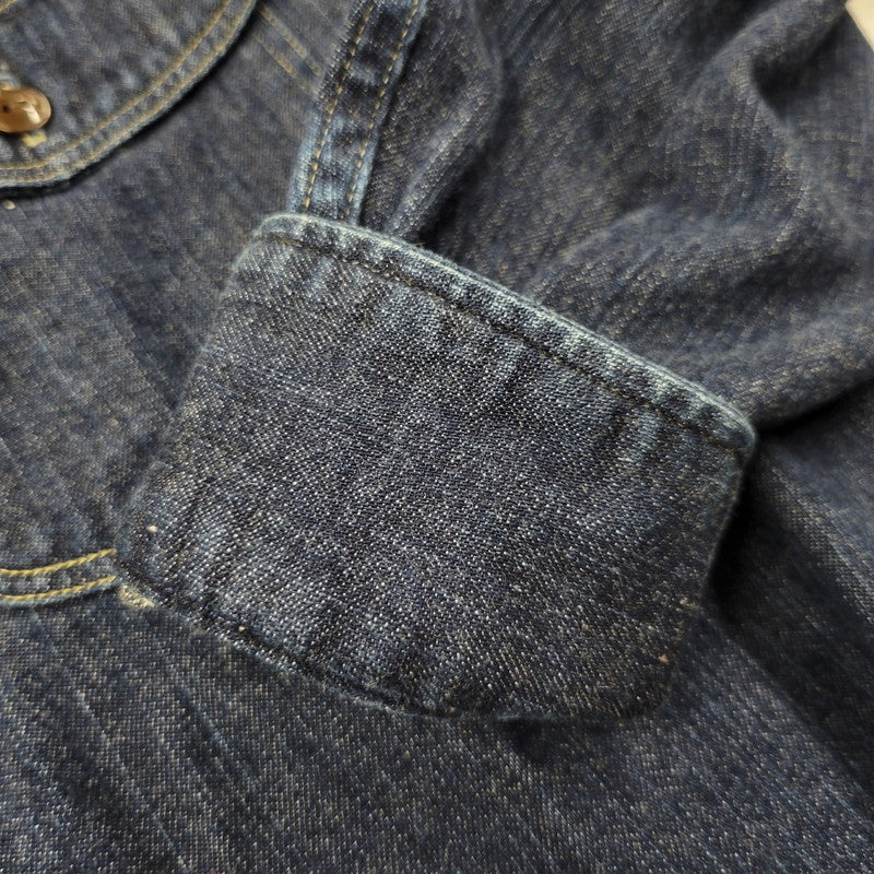 【中古品】【メンズ】 AT LAST&CO アットラスト WORKING DENIM ワーキング デニム LS SHIRT ロングスリーブ シャツ　トップス 長袖 145-260311-ya-06-izu サイズ：下記参照 カラー：インディゴ 万代Net店