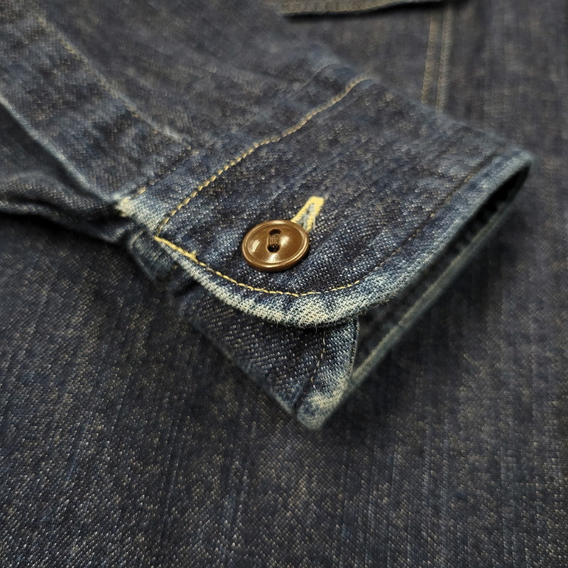 【中古品】【メンズ】 AT LAST&CO アットラスト WORKING DENIM ワーキング デニム LS SHIRT ロングスリーブ シャツ　トップス 長袖 145-260311-ya-06-izu サイズ：下記参照 カラー：インディゴ 万代Net店