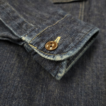 【中古品】【メンズ】 AT LAST&CO アットラスト WORKING DENIM ワーキング デニム LS SHIRT ロングスリーブ シャツ　トップス 長袖 145-260311-ya-06-izu サイズ：下記参照 カラー：インディゴ 万代Net店