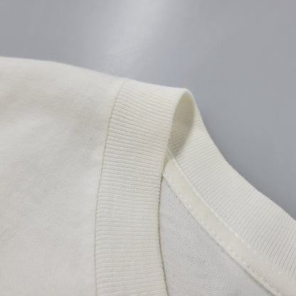 【中古品】【メンズ】 CELINE セリーヌ 2X681671Q シルクスクリーンプリントルーズフィットクルーネックTシャツ 半袖 トップス 141-260210-as-01-izu サイズ：S カラー：ホワイト 万代Net店