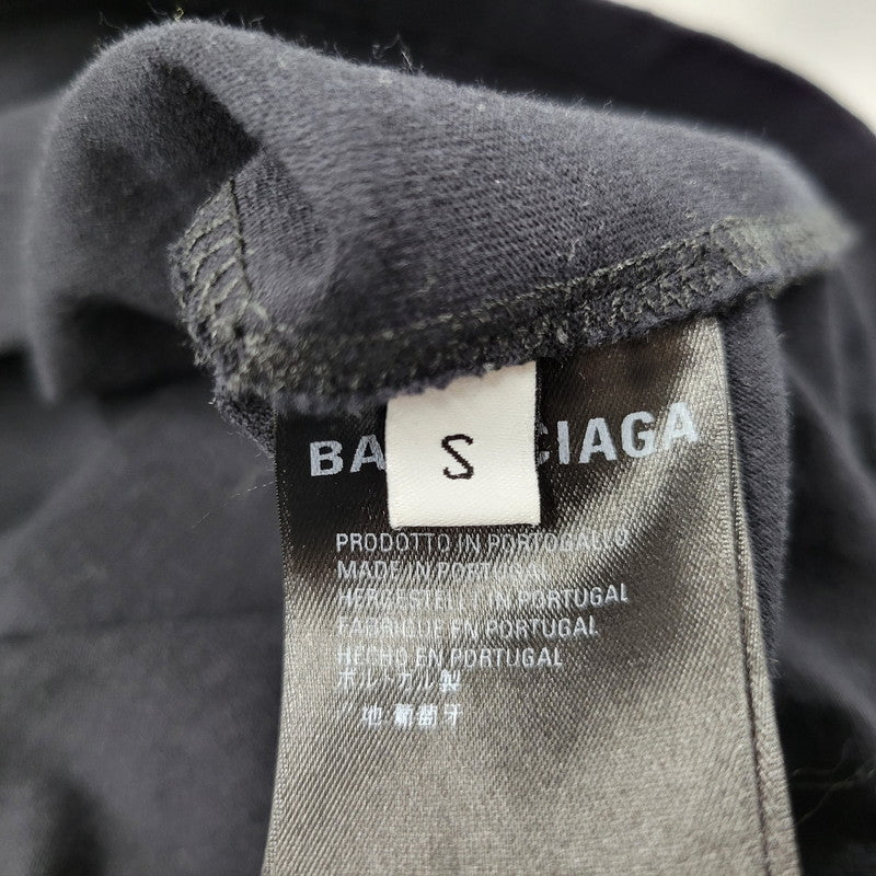 【中古品】【メンズ】 BALENCIAGA バレンシアガ BB LOGO OVERSIZE T-SHIRT 570803 BBロゴ オーバーサイズ Tシャツ 半袖 トップス 141-260210-as-02-izu サイズ：S カラー：ブラック 万代Net店