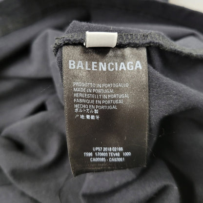 【中古品】【メンズ】 BALENCIAGA バレンシアガ BB LOGO OVERSIZE T-SHIRT 570803 BBロゴ オーバーサイズ Tシャツ 半袖 トップス 141-260210-as-02-izu サイズ：S カラー：ブラック 万代Net店