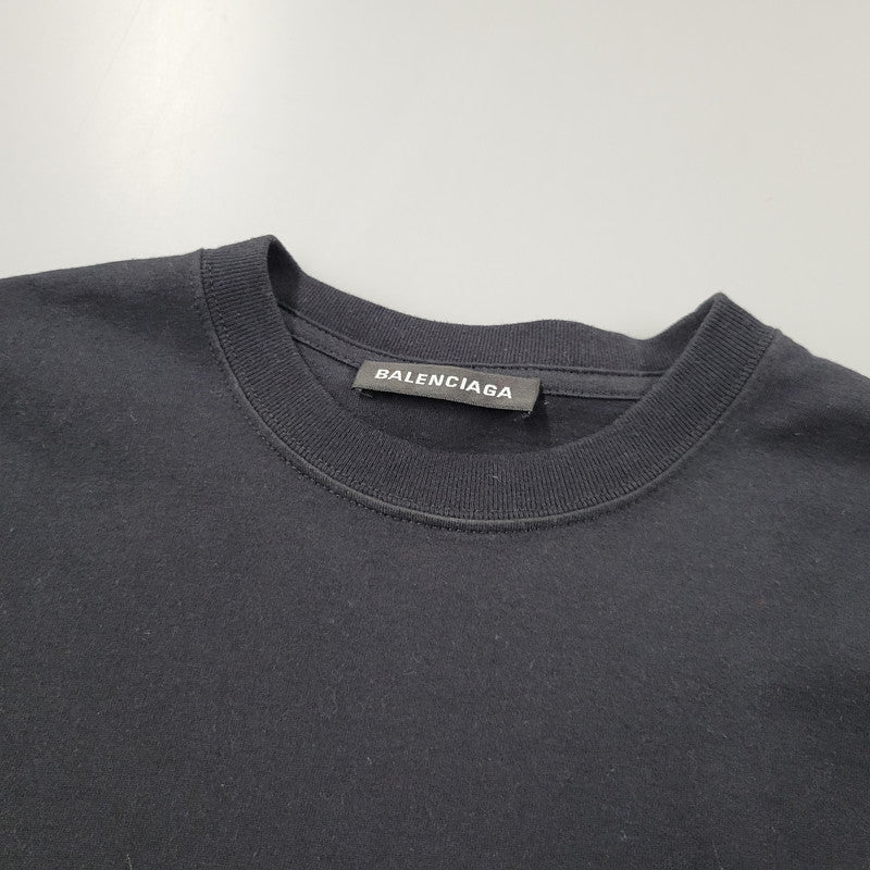 【中古品】【メンズ】 BALENCIAGA バレンシアガ BB LOGO OVERSIZE T-SHIRT 570803 BBロゴ オーバーサイズ Tシャツ 半袖 トップス 141-260210-as-02-izu サイズ：S カラー：ブラック 万代Net店