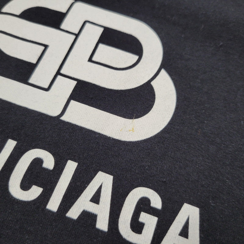 【中古品】【メンズ】 BALENCIAGA バレンシアガ BB LOGO OVERSIZE T-SHIRT 570803 BBロゴ オーバーサイズ Tシャツ 半袖 トップス 141-260210-as-02-izu サイズ：S カラー：ブラック 万代Net店