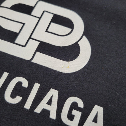 【中古品】【メンズ】 BALENCIAGA バレンシアガ BB LOGO OVERSIZE T-SHIRT 570803 BBロゴ オーバーサイズ Tシャツ 半袖 トップス 141-260210-as-02-izu サイズ：S カラー：ブラック 万代Net店