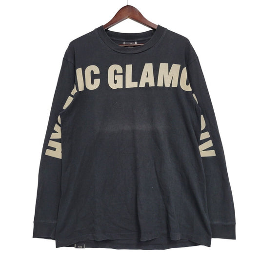 【中古品】【メンズ】 HYSTERIC GLAMOUR ヒステリックグラマー LOGO PRINT LS TEE 4CL-1912 ロゴ プリント ロングスリーブ Tシャツ 長袖 トップス 140-260214-as-21-izu サイズ：M カラー：ブラック 万代Net店
