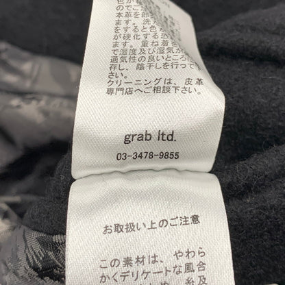 【現状渡し品】【メンズ】 MIDAS ミダス 361366 WOOL LEATHER P COAT ウール レザー ピーコート アウター 147-260214-cs-24-izu サイズ：M カラー：ブラック 万代Net店