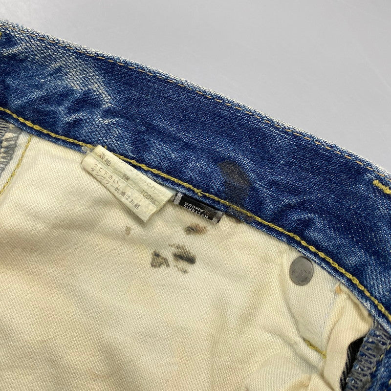 【現状渡し品】【メンズ】 4AP-2112 STUDS DAMAGE DENIM PANTS スタッズ ダメージ デニム パンツ ボトムス ズボン 151-260212-cs-04-izu サイズ：30 カラー：インディゴ 万代Net店