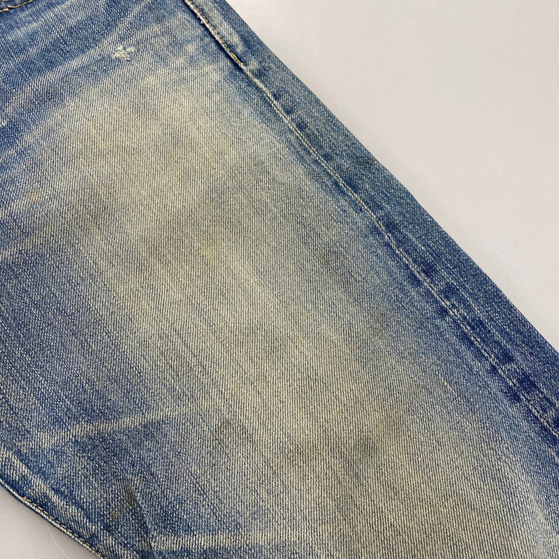 【現状渡し品】【メンズ】 4AP-2112 STUDS DAMAGE DENIM PANTS スタッズ ダメージ デニム パンツ ボトムス ズボン 151-260212-cs-04-izu サイズ：30 カラー：インディゴ 万代Net店
