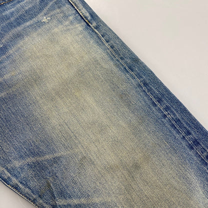 【現状渡し品】【メンズ】 4AP-2112 STUDS DAMAGE DENIM PANTS スタッズ ダメージ デニム パンツ ボトムス ズボン 151-260212-cs-04-izu サイズ：30 カラー：インディゴ 万代Net店