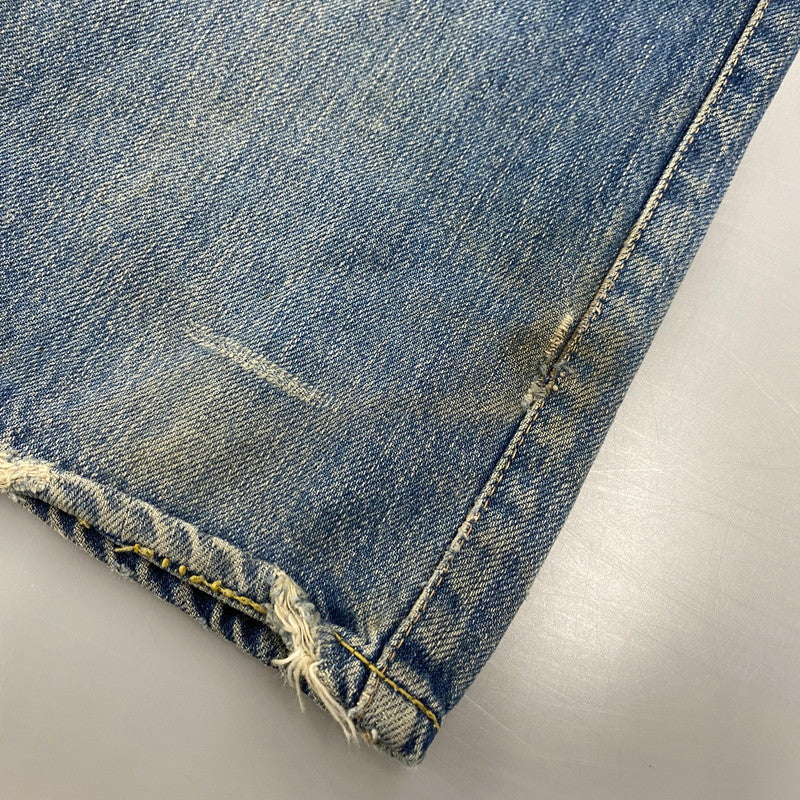 【現状渡し品】【メンズ】 4AP-2112 STUDS DAMAGE DENIM PANTS スタッズ ダメージ デニム パンツ ボトムス ズボン 151-260212-cs-04-izu サイズ：30 カラー：インディゴ 万代Net店