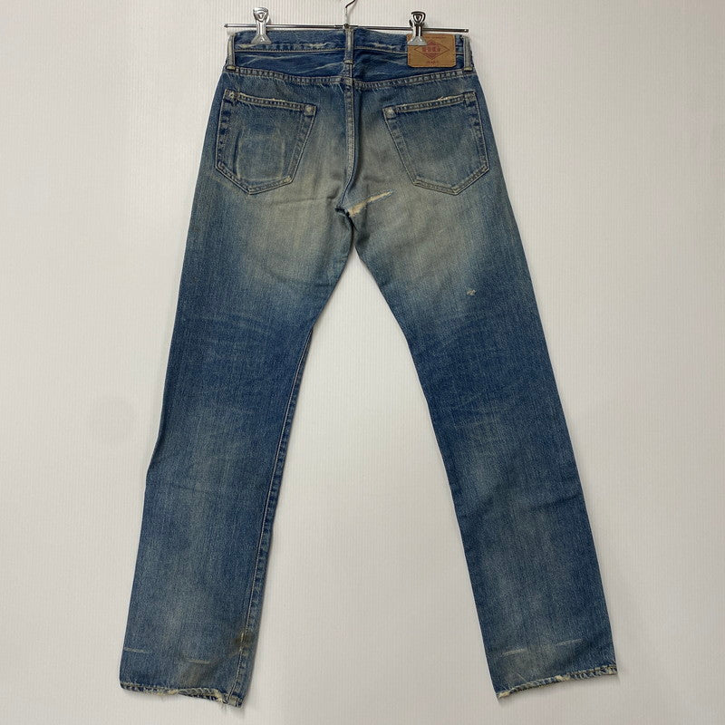 【現状渡し品】【メンズ】 4AP-2112 STUDS DAMAGE DENIM PANTS スタッズ ダメージ デニム パンツ ボトムス ズボン 151-260212-cs-04-izu サイズ：30 カラー：インディゴ 万代Net店