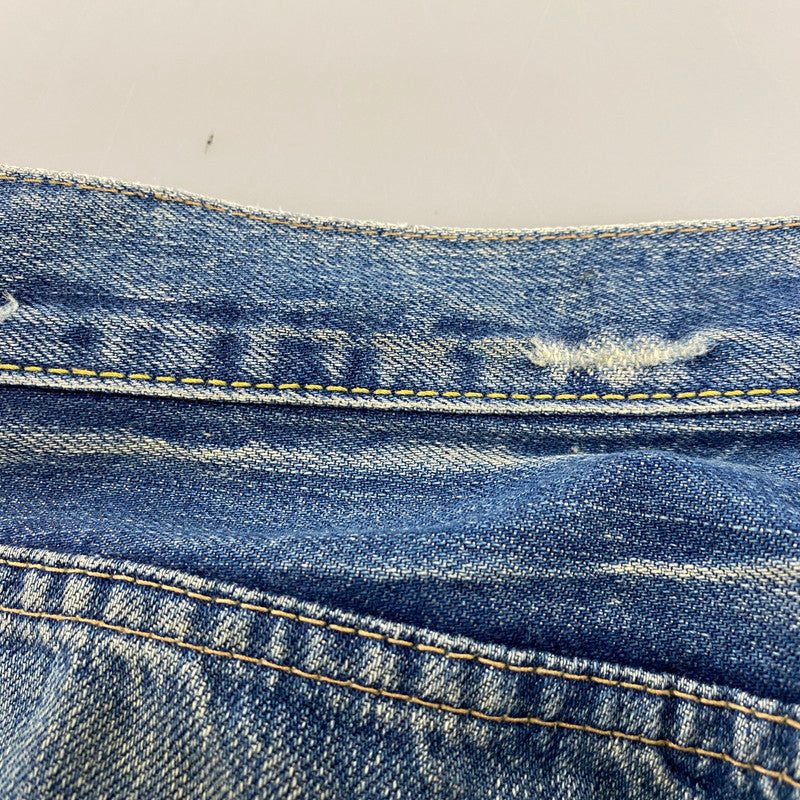 【現状渡し品】【メンズ】 4AP-2112 STUDS DAMAGE DENIM PANTS スタッズ ダメージ デニム パンツ ボトムス ズボン 151-260212-cs-04-izu サイズ：30 カラー：インディゴ 万代Net店
