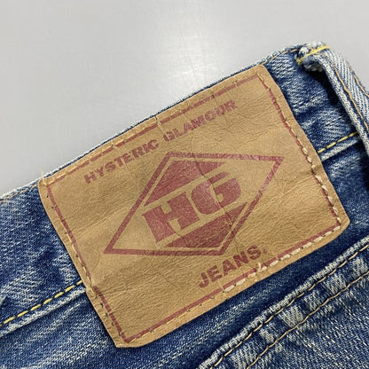 【現状渡し品】【メンズ】 4AP-2112 STUDS DAMAGE DENIM PANTS スタッズ ダメージ デニム パンツ ボトムス ズボン 151-260212-cs-04-izu サイズ：30 カラー：インディゴ 万代Net店