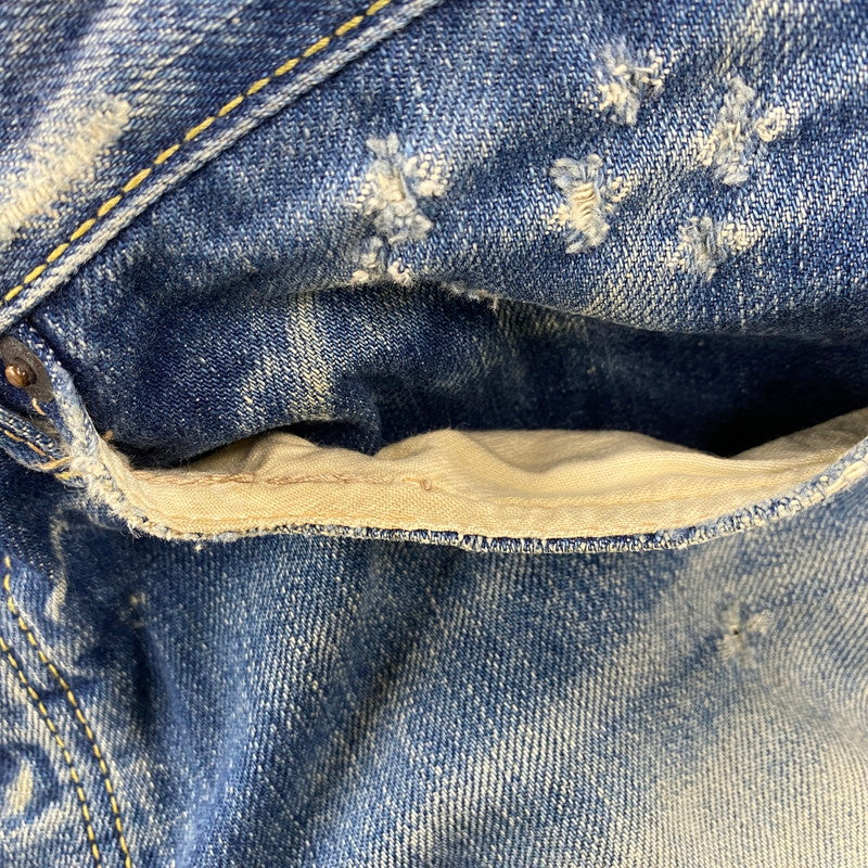 【現状渡し品】【メンズ】 4AP-2112 STUDS DAMAGE DENIM PANTS スタッズ ダメージ デニム パンツ ボトムス ズボン 151-260212-cs-04-izu サイズ：30 カラー：インディゴ 万代Net店