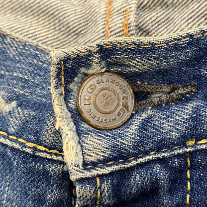 【現状渡し品】【メンズ】 4AP-2112 STUDS DAMAGE DENIM PANTS スタッズ ダメージ デニム パンツ ボトムス ズボン 151-260212-cs-04-izu サイズ：30 カラー：インディゴ 万代Net店