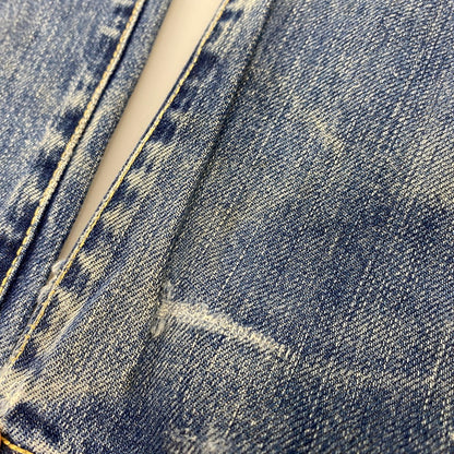【現状渡し品】【メンズ】 STUDS CRASH DENIM PANTS スタッズ クラッシュ デニム パンツ ボトムス ズボン 151-260212-cs-03-izu サイズ：W30 L32 カラー：インディゴ 万代Net店