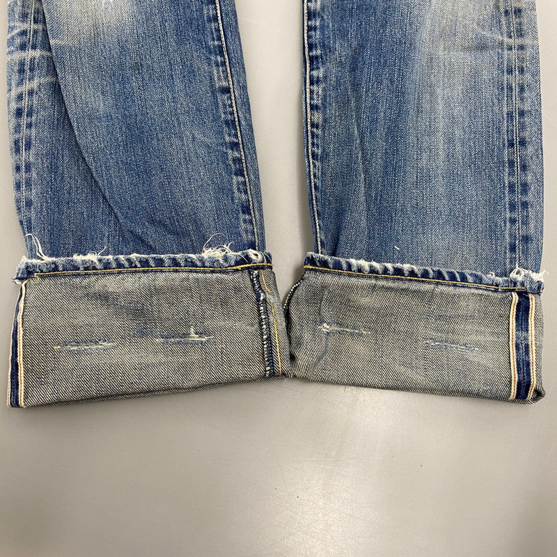 【現状渡し品】【メンズ】 STUDS CRASH DENIM PANTS スタッズ クラッシュ デニム パンツ ボトムス ズボン 151-260212-cs-03-izu サイズ：W30 L32 カラー：インディゴ 万代Net店