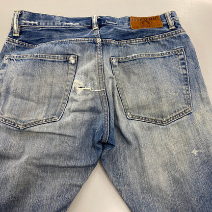 【現状渡し品】【メンズ】 STUDS CRASH DENIM PANTS スタッズ クラッシュ デニム パンツ ボトムス ズボン 151-260212-cs-03-izu サイズ：W30 L32 カラー：インディゴ 万代Net店
