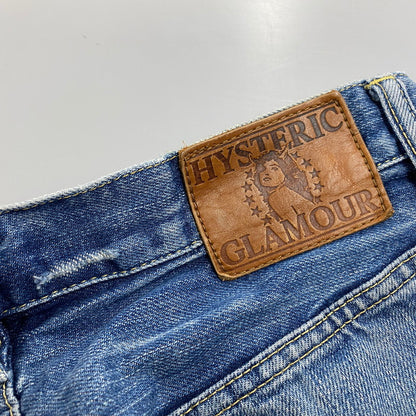 【現状渡し品】【メンズ】 STUDS CRASH DENIM PANTS スタッズ クラッシュ デニム パンツ ボトムス ズボン 151-260212-cs-03-izu サイズ：W30 L32 カラー：インディゴ 万代Net店