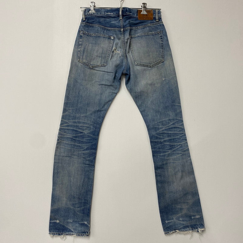 【現状渡し品】【メンズ】 STUDS CRASH DENIM PANTS スタッズ クラッシュ デニム パンツ ボトムス ズボン 151-260212-cs-03-izu サイズ：W30 L32 カラー：インディゴ 万代Net店