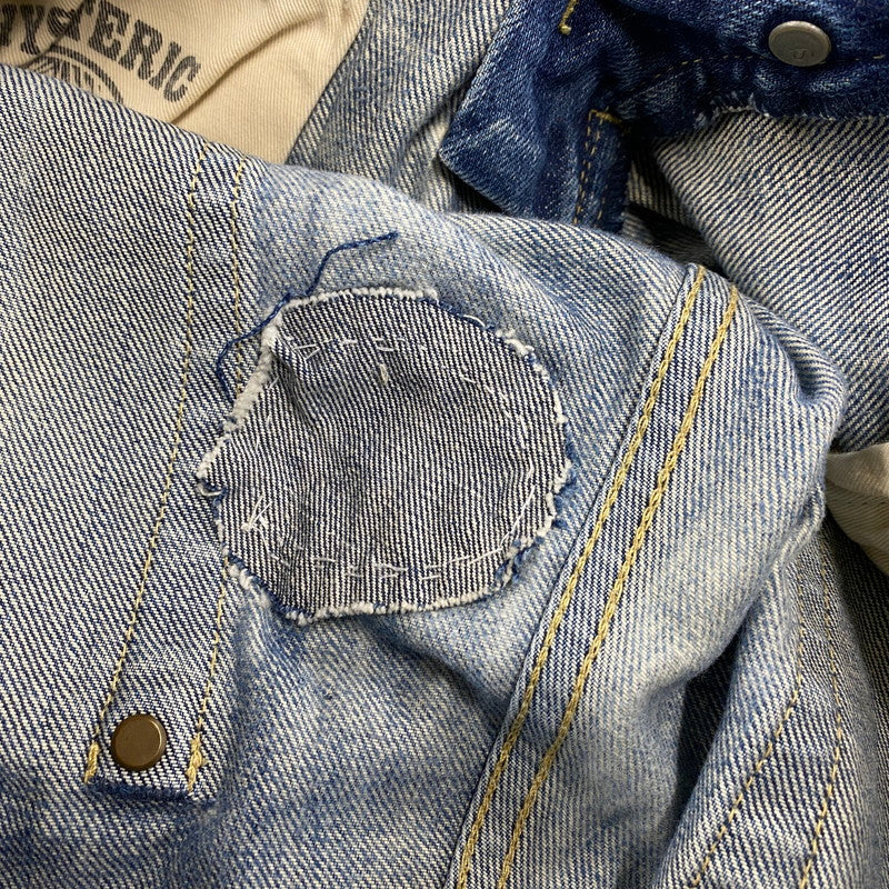 【現状渡し品】【メンズ】 STUDS CRASH DENIM PANTS スタッズ クラッシュ デニム パンツ ボトムス ズボン 151-260212-cs-03-izu サイズ：W30 L32 カラー：インディゴ 万代Net店