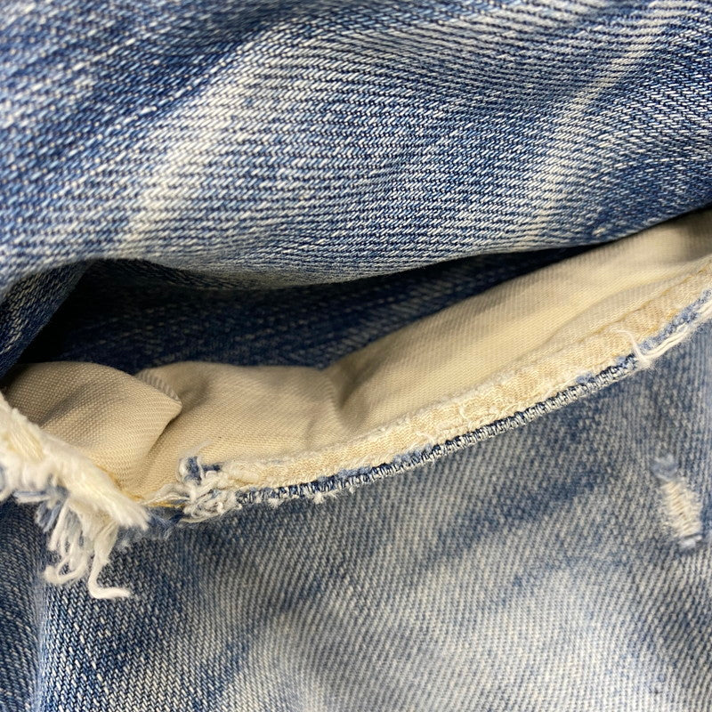 【現状渡し品】【メンズ】 STUDS CRASH DENIM PANTS スタッズ クラッシュ デニム パンツ ボトムス ズボン 151-260212-cs-03-izu サイズ：W30 L32 カラー：インディゴ 万代Net店