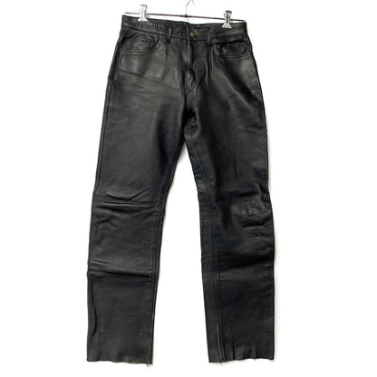 【現状渡し品】【メンズ】 USED LEATHER PANTS レザー パンツ ボトムス ズボン 157-260214-cs-21-izu サイズ：33 カラー：ブラック 万代Net店