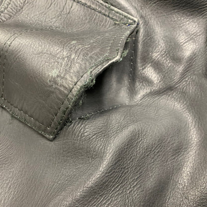 【現状渡し品】【メンズ】 USED LEATHER PANTS レザー パンツ ボトムス ズボン 157-260214-cs-21-izu サイズ：33 カラー：ブラック 万代Net店