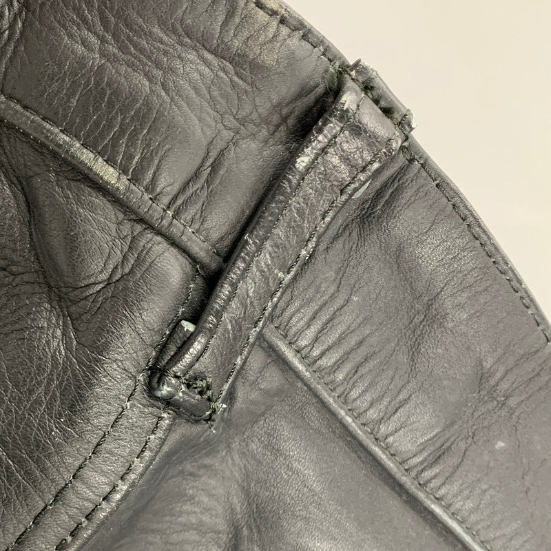 【現状渡し品】【メンズ】 USED LEATHER PANTS レザー パンツ ボトムス ズボン 157-260214-cs-21-izu サイズ：33 カラー：ブラック 万代Net店