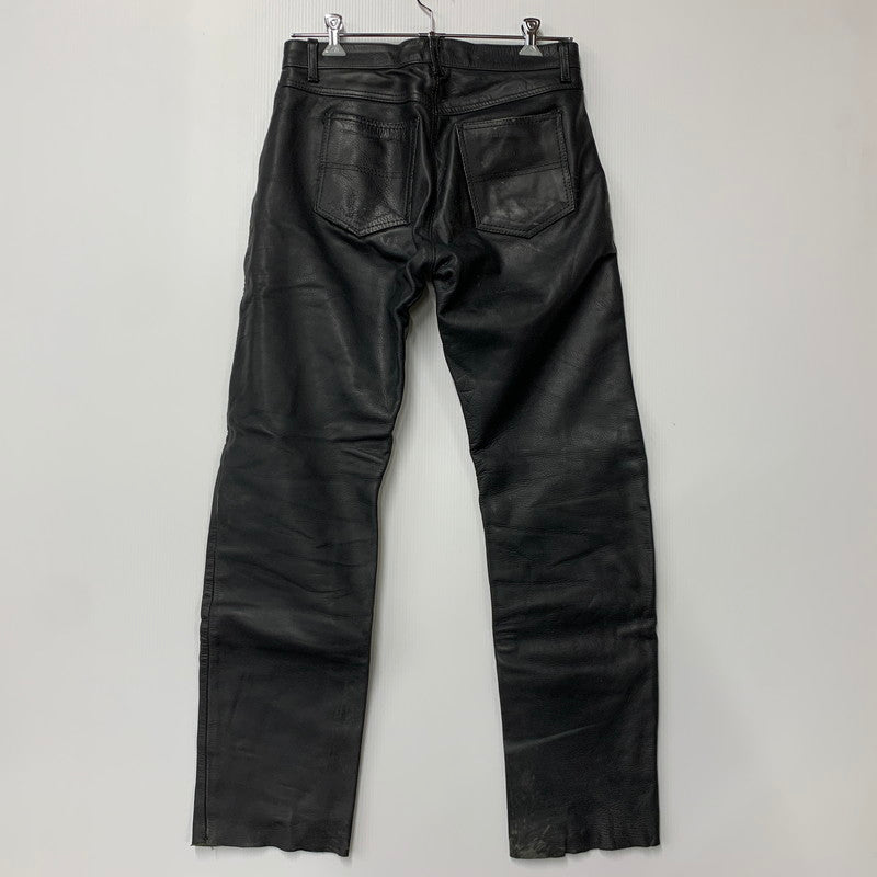 【現状渡し品】【メンズ】 USED LEATHER PANTS レザー パンツ ボトムス ズボン 157-260214-cs-21-izu サイズ：33 カラー：ブラック 万代Net店