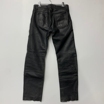 【現状渡し品】【メンズ】 USED LEATHER PANTS レザー パンツ ボトムス ズボン 157-260214-cs-21-izu サイズ：33 カラー：ブラック 万代Net店