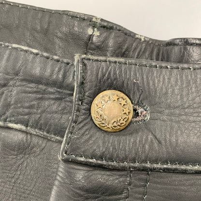 【現状渡し品】【メンズ】 USED LEATHER PANTS レザー パンツ ボトムス ズボン 157-260214-cs-21-izu サイズ：33 カラー：ブラック 万代Net店