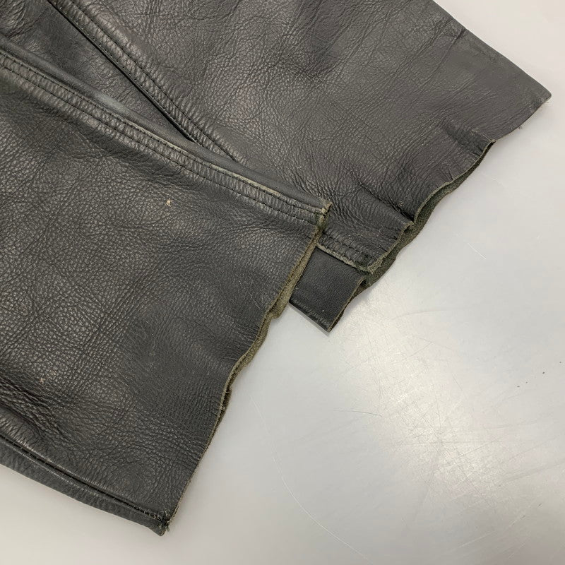 【現状渡し品】【メンズ】 USED LEATHER PANTS レザー パンツ ボトムス ズボン 157-260214-cs-21-izu サイズ：33 カラー：ブラック 万代Net店