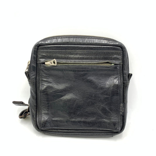 【現状渡し品】【メンズ/レディース】 082-01188 SQUARE WAIST POUCH スクエア ウエスト ポーチ カバン 鞄 188-260212-ya-04-izu カラー：BLACK 万代Net店