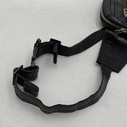 【現状渡し品】【メンズ/レディース】 082-01188 SQUARE WAIST POUCH スクエア ウエスト ポーチ カバン 鞄 188-260212-ya-04-izu カラー：BLACK 万代Net店