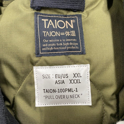 【中古品】【メンズ】 TAION タイオン 100PML-1 MILITARY DOWN PULL OVER ミリタリー ダウン プルオーバー トップス 長袖 144-260212-cs-07-izu サイズ：ASIA XXXL カラー：ブラック 万代Net店