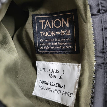 【中古品】【メンズ】 TAION タイオン MILITARY ZIP SLIT DOWN PANTS 133ZML-1 ミリタリー ジップスリット ダウンパンツ ボトムス 155-260214-as-20-izu サイズ：XL カラー：ブラック 万代Net店