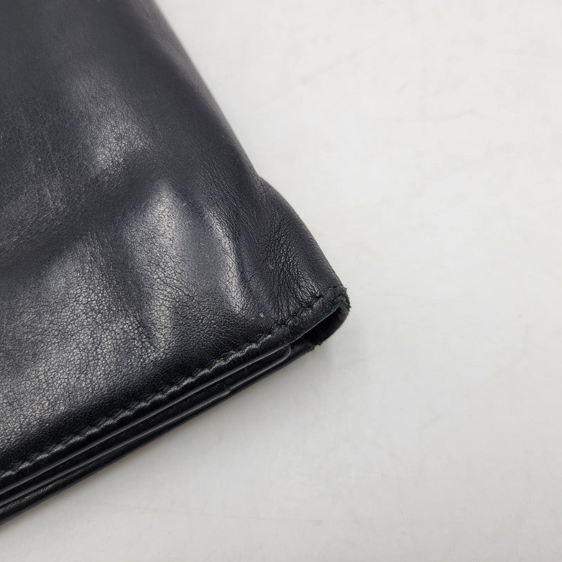 【現状渡し品】【メンズ/レディース】 BVLGARI ブルガリ BIFOLD LEATHER LONG WALLET 32403 バイフォールド レザー ロングウォレット 長財布 181-260306-as-01-izu カラー：ブラック 万代Net店