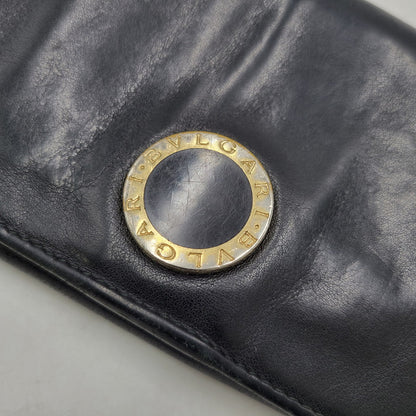 【現状渡し品】【メンズ/レディース】 BVLGARI ブルガリ BIFOLD LEATHER LONG WALLET 32403 バイフォールド レザー ロングウォレット 長財布 181-260306-as-01-izu カラー：ブラック 万代Net店