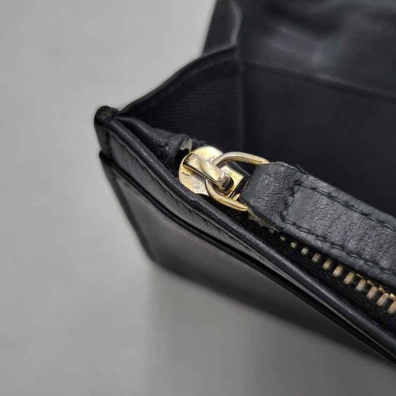 【現状渡し品】【メンズ/レディース】 BVLGARI ブルガリ BIFOLD LEATHER LONG WALLET 32403 バイフォールド レザー ロングウォレット 長財布 181-260306-as-01-izu カラー：ブラック 万代Net店