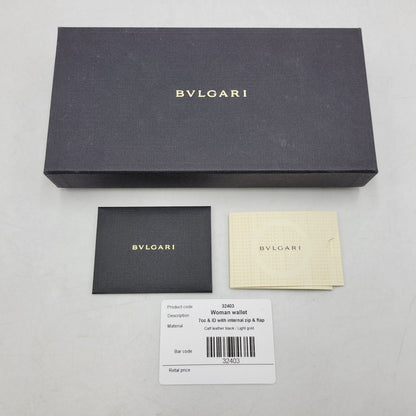 【現状渡し品】【メンズ/レディース】 BVLGARI ブルガリ BIFOLD LEATHER LONG WALLET 32403 バイフォールド レザー ロングウォレット 長財布 181-260306-as-01-izu カラー：ブラック 万代Net店