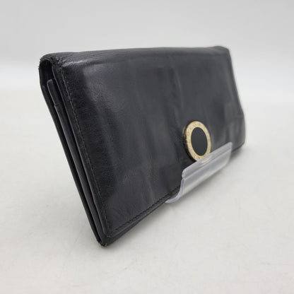 【現状渡し品】【メンズ/レディース】 BVLGARI ブルガリ BIFOLD LEATHER LONG WALLET 32403 バイフォールド レザー ロングウォレット 長財布 181-260306-as-01-izu カラー：ブラック 万代Net店