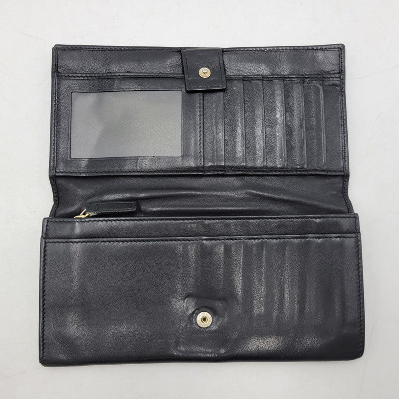 【現状渡し品】【メンズ/レディース】 BVLGARI ブルガリ BIFOLD LEATHER LONG WALLET 32403 バイフォールド レザー ロングウォレット 長財布 181-260306-as-01-izu カラー：ブラック 万代Net店